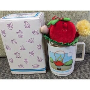 Vintage‎ Avon Tallulah Tomato Mini Pal Plush With Mug Somersaults In Box 1986